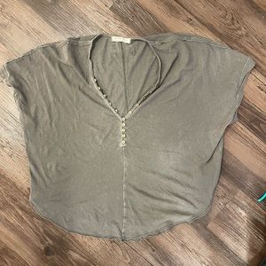 We the free slouchy Henley “Savannah Top”
